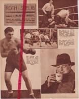 Boksen Te Brussel , Kamp Roth X Seelig - Orig. Knipsel Coupure Tijdschrift Magazine - 1934 - Ohne Zuordnung