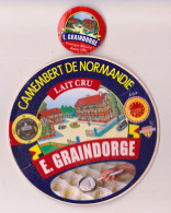 Etiquette Et Fond De Boite Fromage De Normandie " E.GRAINDORGE " (2031) _ef115 - Quesos