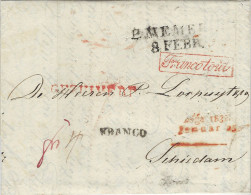 1832 Latvia Riga Disinfected To Netherlands - Lettonie