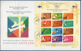 Dutch Antillen 1997 Pacafic Block Issue On FDC - Curaçao, Antilles Neérlandaises, Aruba