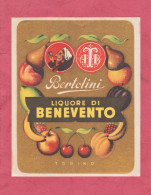Etichetta Nuova, Brand New Laebl-Bertolini.  Liquore Di Benevento- Torino. 96x 118mm - Alcoholes Y Licores