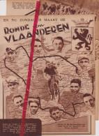 Wielrennen Deelnemers Ronde Van Vlaanderen, Wegwijzer - Orig. Knipsel Coupure Tijdschrift Magazine - 1934 - Unclassified