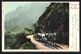AK Postkutsche In Den Alpen  - Post & Briefboten
