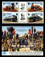 Isle Of Man 1992 - Mi.Nr. 512 - 515 + Block 17 - Postfrisch MNH - Eisenbahnen Railways - Eisenbahnen