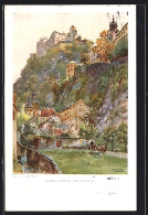Künstler-AK Edward Theodore Compton: Salzburg, Hohensalzburg Vom Nonnthal  - Compton, E.T.