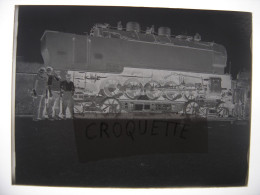 Annees 30 Photographie Plaque Verre NEGATIF Ouvriers Chemin De Fer Train Wagon 9 X 12 Cm - Glasdias