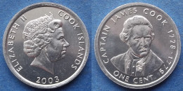 COOK ISLANDS - 1 Cent 2003 "James Cook" KM# 419 Dependency Of New Zealand Elizabeth II - Edelweiss Coins - Isole Cook