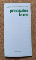 Principales Taxes Août 1987 Postes Et Télécommunications - Documentos Del Correo