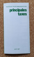 Principales Taxes Août 1987 Postes Et Télécommunications - Documents Of Postal Services