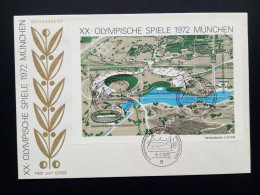 DEUTSCHLAND BLOCK 7 FDC OLYMPIADE MÜNCHEN 1972 STADION - Verano 1972: Munich