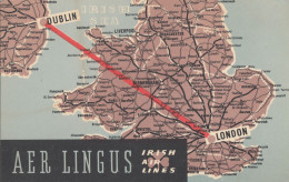 CPA - Carte De La Compagnie AER Lingus - Irish Air Lines - Dublin London - Andere & Zonder Classificatie