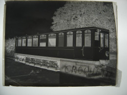 Annees 30 Photographie Plaque Verre NEGATIF Chemin De Fer Train Wagon 9 X 12 Cm - Plaques De Verre