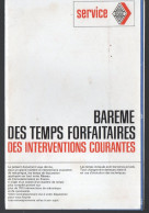 (automobiles RENAULT)barême Des Temps Forfaitaires (PPP47338) - Werbung