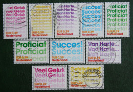 Gefeliciteerd Voeux Wishes Complete Set NVPH 2051-2060 (Mi 1982-1991); 2002 Gestempeld / USED NEDERLAND / NIEDERLANDE - Used Stamps