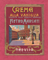 Label New- Crema Alla Vaniglia. Premiata Fabbrica Pietro Marcati, Treviso- Italy. 116x 90mm - Alcoli E Liquori