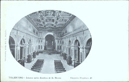 Cr398 Cartolina Tolentino Interno Della Basilica Di S.nicola  Macerata Marche - Macerata