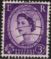 GB Poste Obl Yv: 267 Mi:262X Queen Elisabeth II (Lign.Ondulées) - Usados
