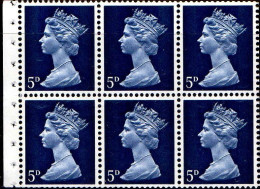 GB Poste N** Yv: 477 Mi:457 Queen Elisabeth II Bloc De 6 Prov De Carnet - Unused Stamps