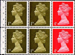 GB Poste N** Yv: 472-476 Elisabeth II (Bloc De 6 Provenant De Carnet) - Unused Stamps