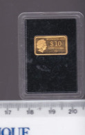 Salomon. 10$ ; Billet En Or 1 Gramme. Gold Banknote - Salomonseilanden