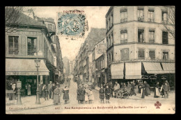 75 - PARIS - 20EME - TOUT PARIS N°937 - RUE RAMPONNEAU AU BOULEVARD DE BELLEVILLE - EDITEUR FLEURY - Paris (20)