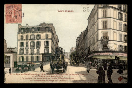 75 - PARIS - 20EME - TOUT PARIS N°81 - RUE DE MENILMONTANT CARREFOUR LA RUE DE LA MARE ET RUE DES AMANDIERS - COLORISEE - Paris (20)