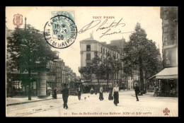 75 - PARIS - 19EME/20EME - TOUT PARIS N°23 - RUE DE BELLEVILLE ET RUE BOLIVAR - EDITEUR FLEURY - Paris (19)