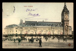 75 - PARIS - 12EME - TOUT PARIS N°1189 - GARE DE LYON - CARTE ANCIENNE COLORISEE - EDITEUR FLEURY - Arrondissement: 12