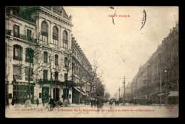 75 - PARIS - 11EME - TOUT PARIS N°618 - L'AVENUE DE LA REPUBLIQUE A LA PLACE DE LA REPUBLIQUE - EDITEUR FLEURY - Distrito: 11