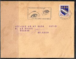 OPT-L34 - FRANCE Flamme Illustrée Sur Lettre De Paris 1964 "Préservez Vos Yeux Eclairez Vous Mieux" - Mechanical Postmarks (Advertisement)