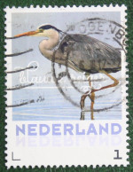 BLAUWE REIGER Bird Vogel Oiseaux Pajaro Persoonlijke Zegel 2017 Gestempeld / USED / Oblitere NEDERLAND / NIEDERLANDE - Personalisierte Briefmarken