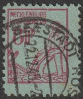 SBZ- Mecklenburg-Vorpommern: 1945, Mi. Nr. 12. 8 Pfg. Pflügender Bauer.  Tagesstpl. SEESTADT ROSTOCK - Oblitérés