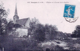 77 - SOUPPES Sur LOING -  L église Et Le Lavoir Sur Le Morillon - Souppes Sur Loing