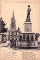 49 - Maine Et Loire -  ANGERS - Statue Du Roi René Et L église - Angers