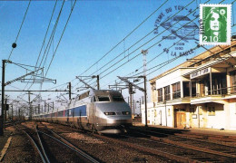 49 - Maine Et Loire -  ANGERS - Le TGV ATLANTIQUE N° 304 , Bâptisé Ville Du Mans , Entre En Gare D Angers Saint Laud - Angers