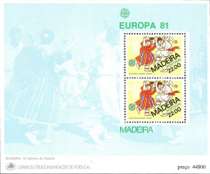 Madère Bloc N** Yv: 2 Mi:2 Europa Cept Le Folklore O Bailinho Da Madeira - Madère