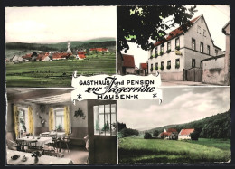 AK Hausen-K. / Lohr Am Main, Gasthaus-Pension Zur Jägerruhe, Aussen- Und Innenansicht, Bes. Fr. Gold, Ortspanoramen  - Lohr