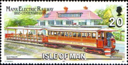 Man Poste N** Yv:578/581 Centenaire Du Tramway Electrique - Isle Of Man