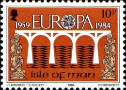 Man Poste N** Yv:251/252 Europa Cept Pont De La Coopération - Isle Of Man