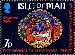Man Poste N** Yv:196/197 Christmas Noël - Man (Eiland)