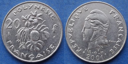 FRENCH POLYNESIA - 20 Francs 2001 KM# 9 French Overseas Territory - Edelweiss Coins - Polynésie Française