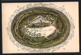 Lithographie Brocken, Panorama In Alle Himmelsrichtungen  - Other & Unclassified