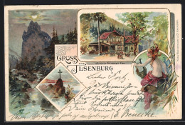 Lithographie Ilsenburg, Hotel Zur Prinzessin Ilse, Ilse Mit Harfe  - Ilsenburg