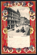 Passepartout-Lithographie Berlin, Friedrichstrasse Mit Kutschen, Stiefmütterchen  - Mitte