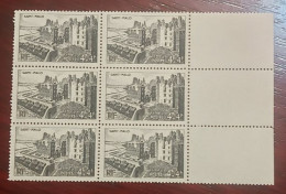 France 1947 Bloc De 6 Timbres Neuf** N° YT 747 Saint Malo - Ungebraucht