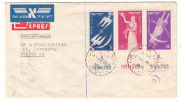Israël - Lettre Exprès De 1951 - Oblit Haifa - Exp Vers Zurich - Valeur 90 $ En ....2010 - - Briefe U. Dokumente