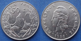 FRENCH POLYNESIA - 50 Francs 1988 "Morea Harbor" KM# 13 French Overseas Territory - Edelweiss Coins - Polynésie Française
