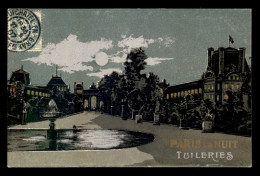 ILLUSTRATEURS - PARIS - TUILERIES LA NUIT - CLAIR DE LUNE - FOND ALUMINIUM - 1900-1949