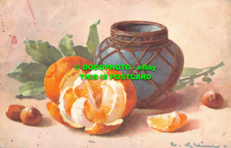 R503925 Vase And Orange. Stehli. No. 1254. Postcard - Monde
