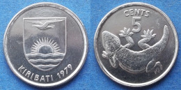 KIRIBATI - 5 Cents 1979 "Stump-tailed Gecko" KM# 3 Independent Republic (1979) - Edelweiss Coins - Kiribati